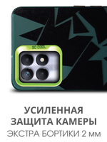 Дизайнерский чехол из пластика для REALME 8i и NARZO 50 с усиленной защитой камеры и глянцем
