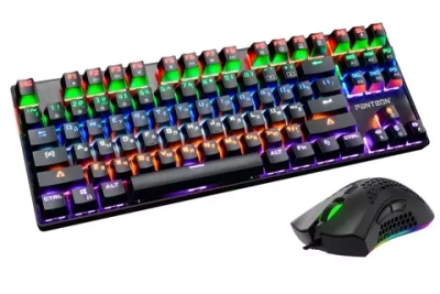 Игровой комплект механическая клавиатура + мышь JETACCESS PANTEON GS800