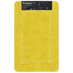 Коврик для ванной, 0.5х0.8 м, ПЭ, жел, Альпака, PU010243