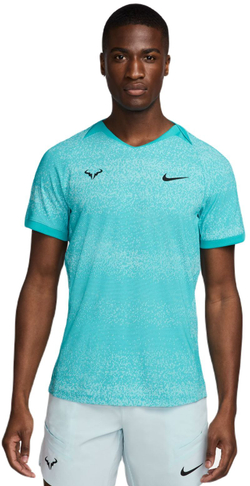 Мужская теннисная футболка Nike Court Rafa Dri-Fit Short Sleeve Top - зеленый