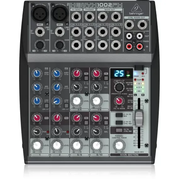 Behringer 1002FX - микшер,2 микр. предусил.,8 линейных входов,24-битный эффект-процессор