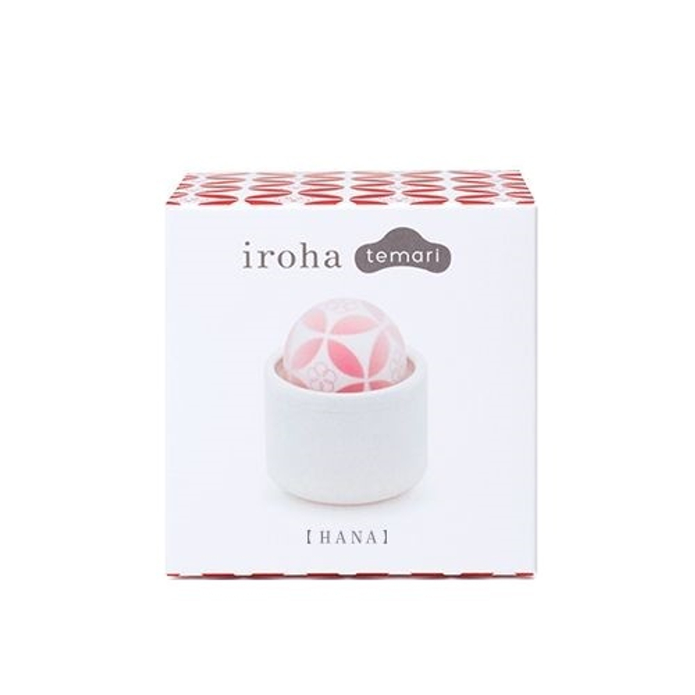 Белый вибромассажёр 6,8см Tenga Temari Hana HMT-03