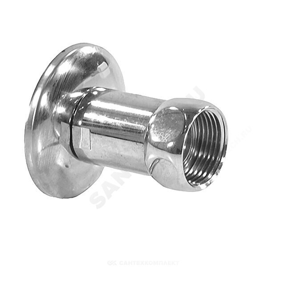 Соединитель для полотенцесушителя латунь Ду 20 3/4"x3/4" нак/гайка/НР прямой хром RCN