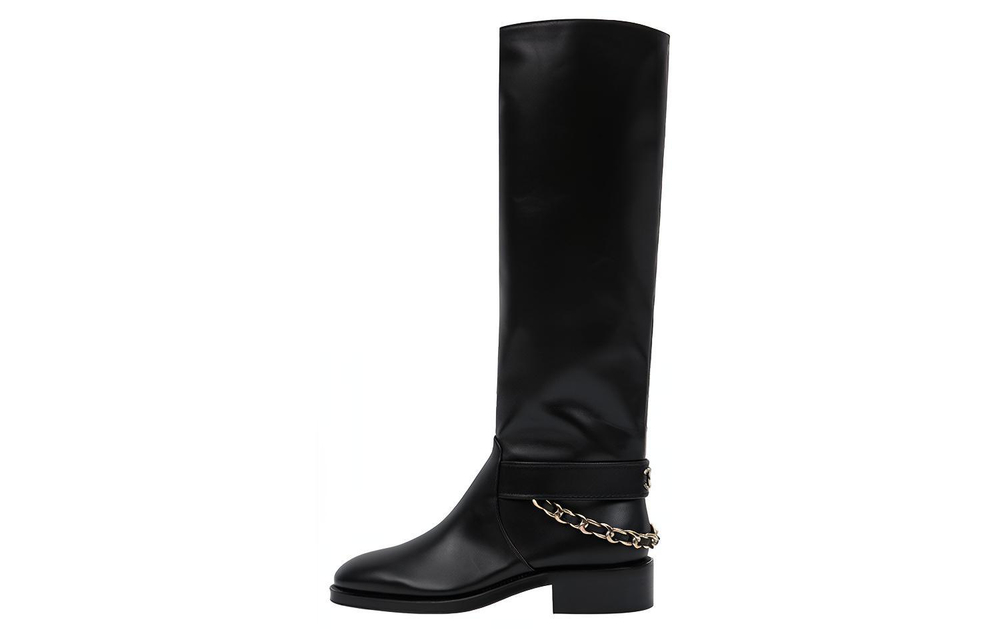 CHANEL 22A Knee high Boots Women"s Black