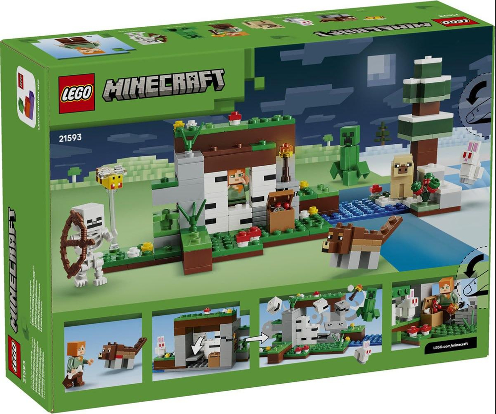 Конструктор Лего Майнкрафт Приключение в первую ночь 21593 | LEGO Minecraft First Night Adventure | 301 деталь | 8+
