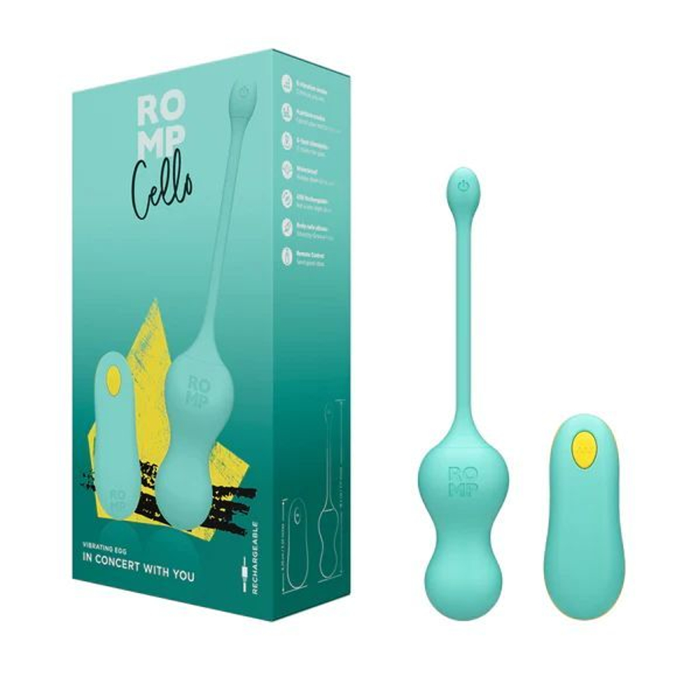 Мятные виброшарики Romp Cello, мятный