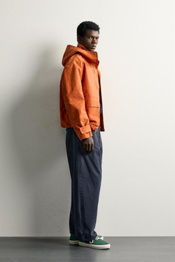 ZARA КУРТКА REGULAR FIT ИЗ ВЫСОКОТЕХНОЛОГИЧНОЙ ТКАНИ, ОРАНЖЕВЫЙ