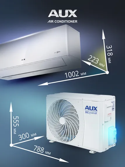 Настенная сплит-система AUX ASW-H24A4/CB-R2DI + AS-H24A4/CB-R2DI, белый