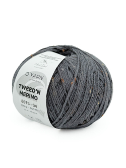 Пряжа TWEED’N MERINO с коричневыми крапинками, 500г