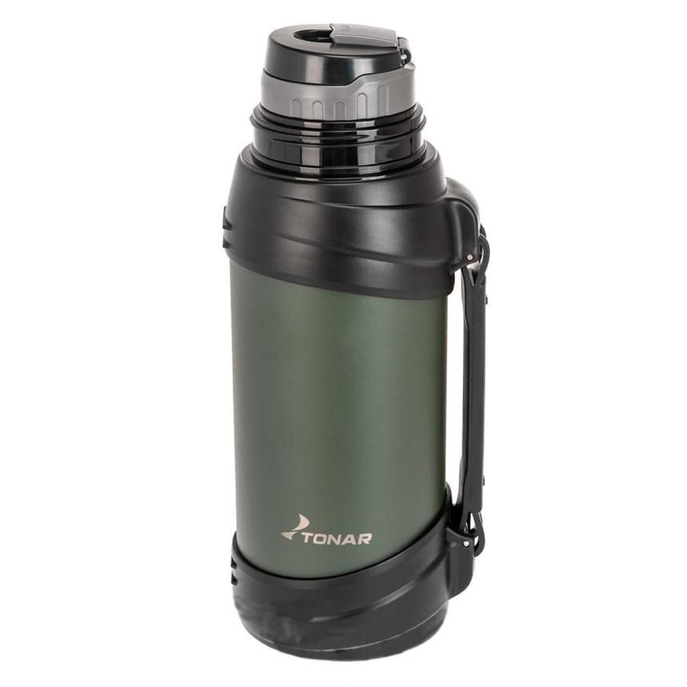 Термос TONAR (T-KD-938-2) 2000ML хаки (дополн.пласт.чашка, ручка)