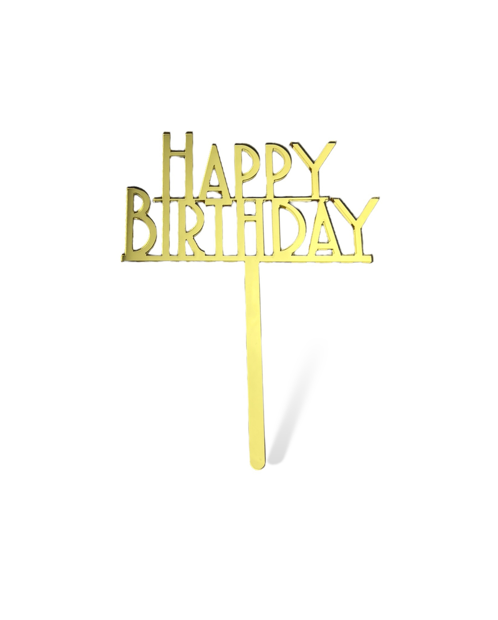 Топпер на ножке Happy Birthday №1 акрил, 10см