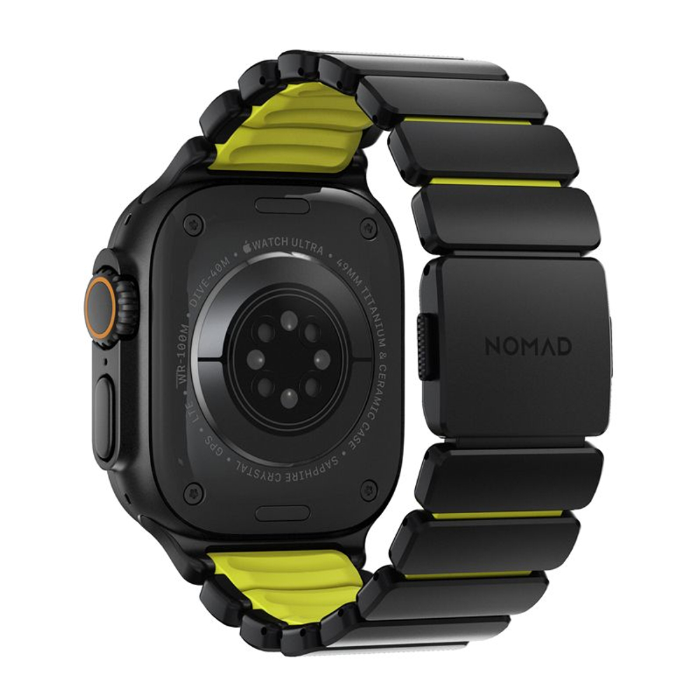 Ремешок Nomad Stratos Band FKM для Apple Watch 45/46/49 мм Black Titanium Volt