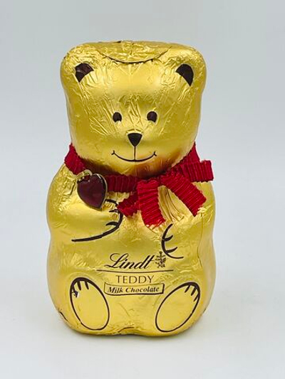 Lindt Teddy gold Шоколад молочный в форме Мишки, 12 см, 100 г, 1 шт. (Германия)