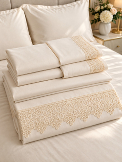 Gelin Home КПБ 6 пр. NISAN бежевый цвет пододеяльник 200*220, простынь 240*260, наволочки 50*70 2шт, декоративные наволочки 50*70 2шт GLNN311 — фото 5