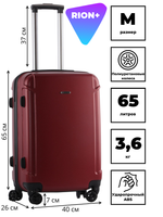 Чемодан RION+ 446, пластиковый, размер M
