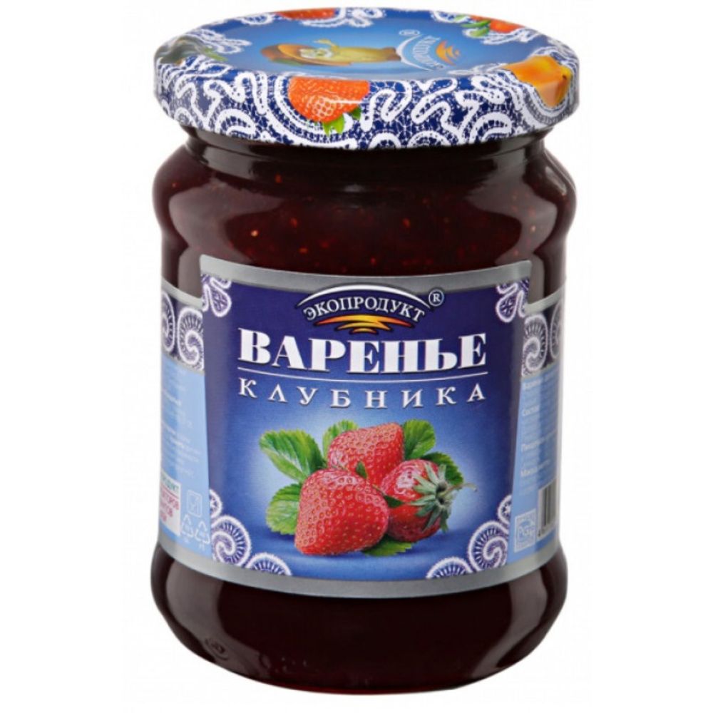 Варенье “ЭкоПродукт Клубника 325гр