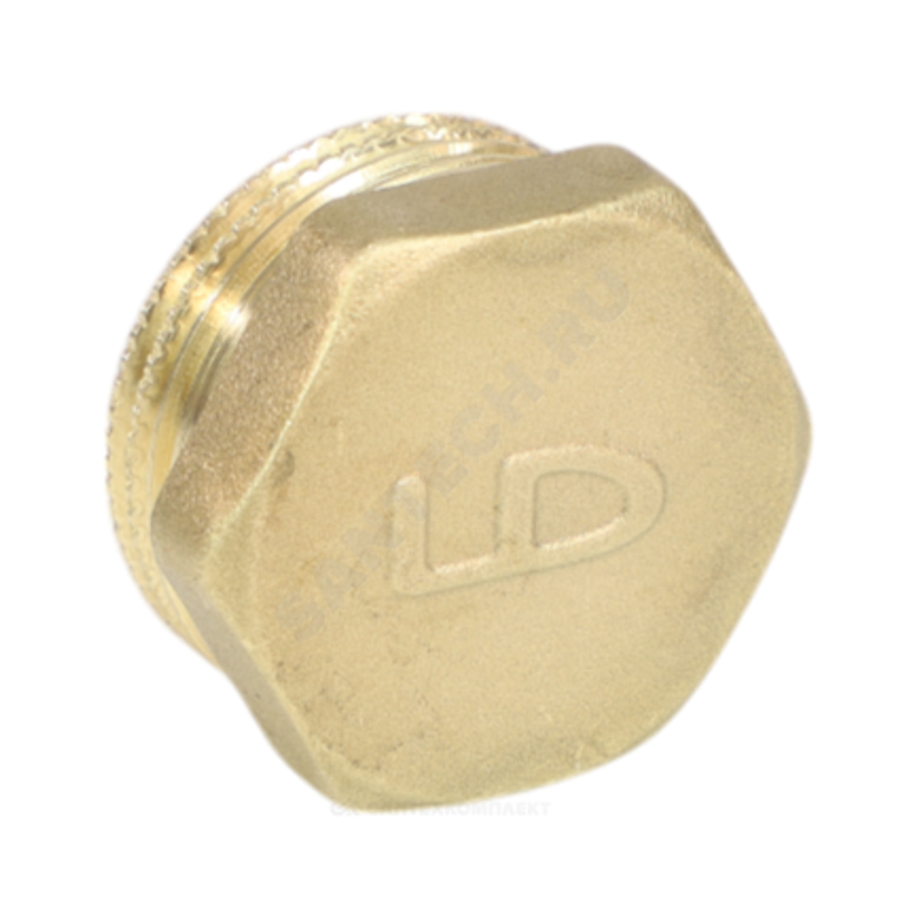 Заглушка латунь Ду 15 (1/2") НР LD LD.65.505.15
