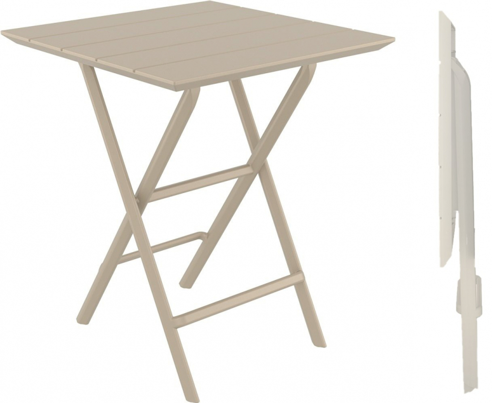 Стол пластиковый складной Siesta Contract Helen Folding Table 60, бежевый
