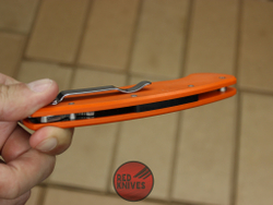 Складной нож Steelclaw Боец-3 (Реплика Spyderco Military), оранжевая рукоять - сталь D2