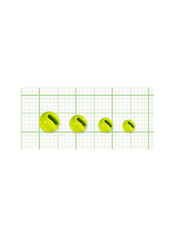 Шарики вольфрам с прорезью для монтажа рыболовных оснасток Chartreuse 0.31г