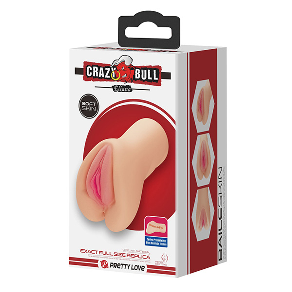 Телесный мастурбатор-вагина 16,5см Pretty Love Crazy Bull Eliana Realistic Pussy BM-009235N