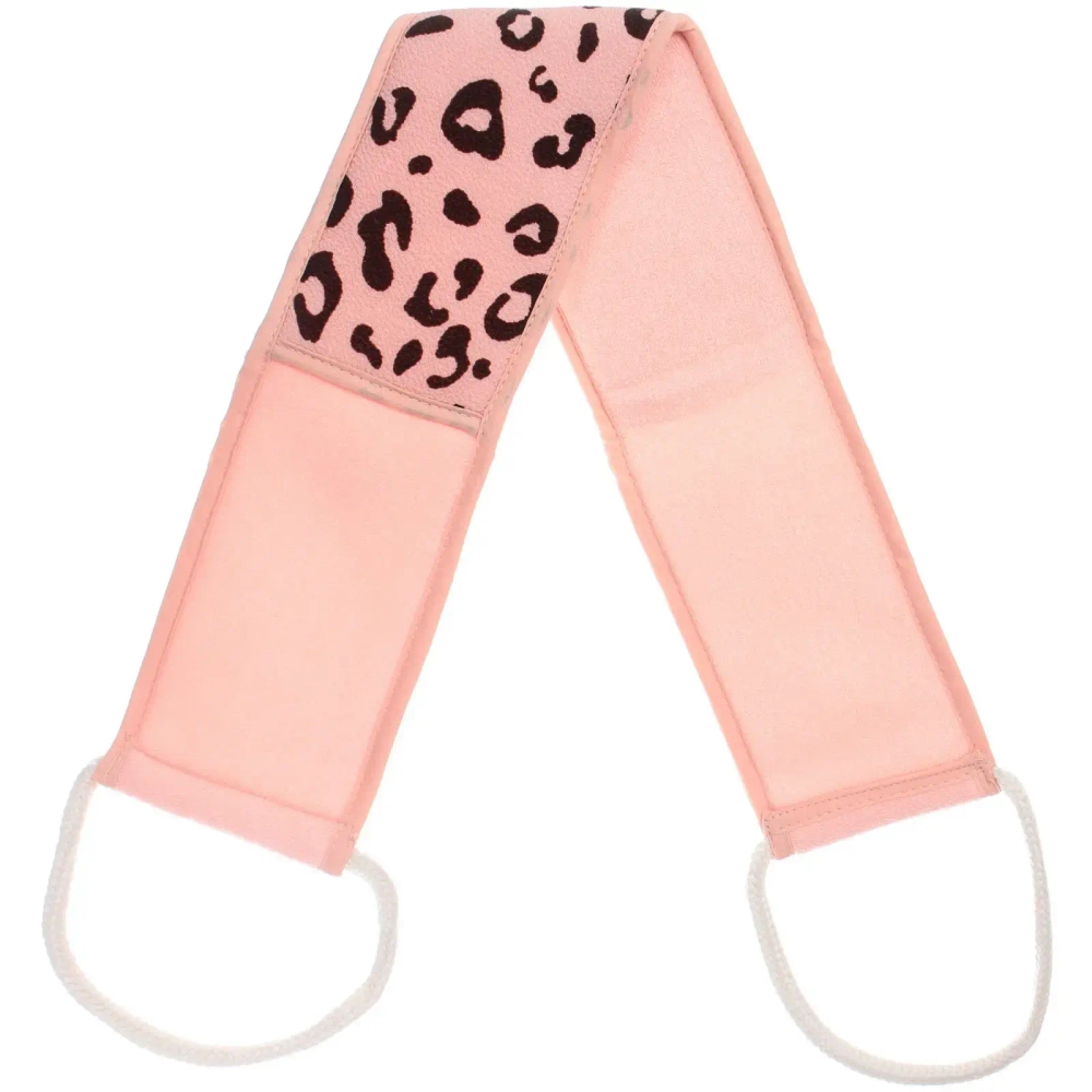Мочалка для тела «Premium - LEOPARD», цвет розовый, 9*70см (ZIP пакет)