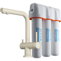 Комплект смеситель Nagano + водоочиститель PURE DROP Lite Omoikiri Nagano-BE ваниль