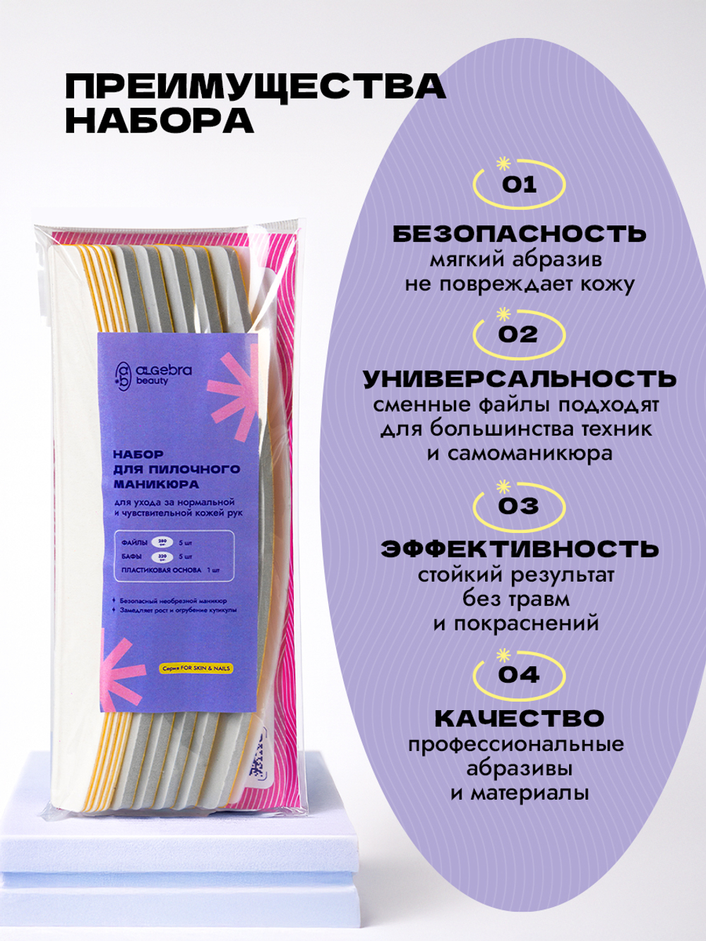 Набор для пилочного маникюра для ухода за огрубевшей кожей рук