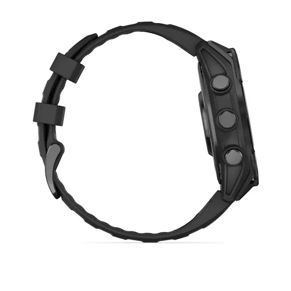 Fenix 8 - 47 мм, AMOLED (серый, черный силиконовый ремешок)