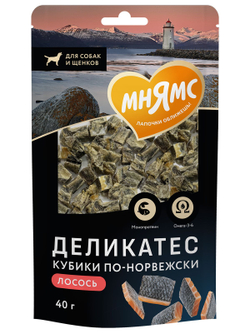 Лакомство Мнямс Деликатес "Кубики по-норвежски" для собак 40 г