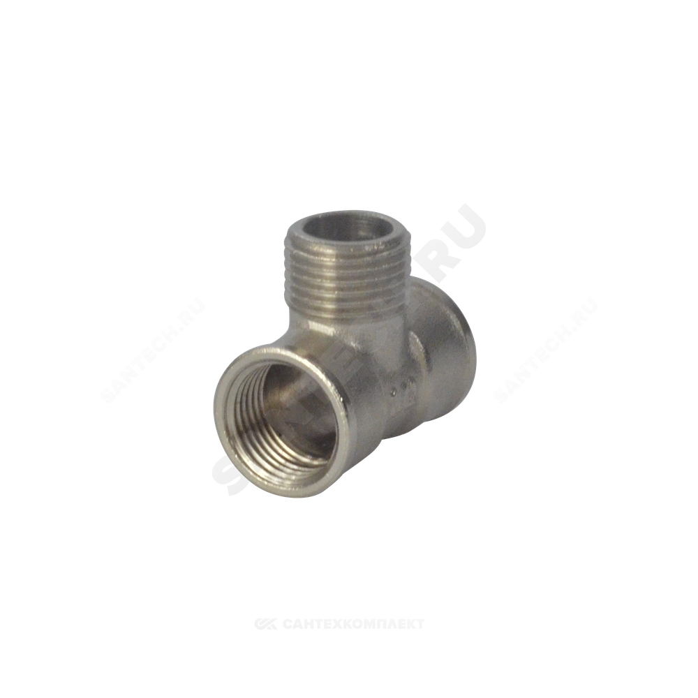 Тройник латунь никель Ду 15 (1/2") ВР/НР/ВР SantechSystems