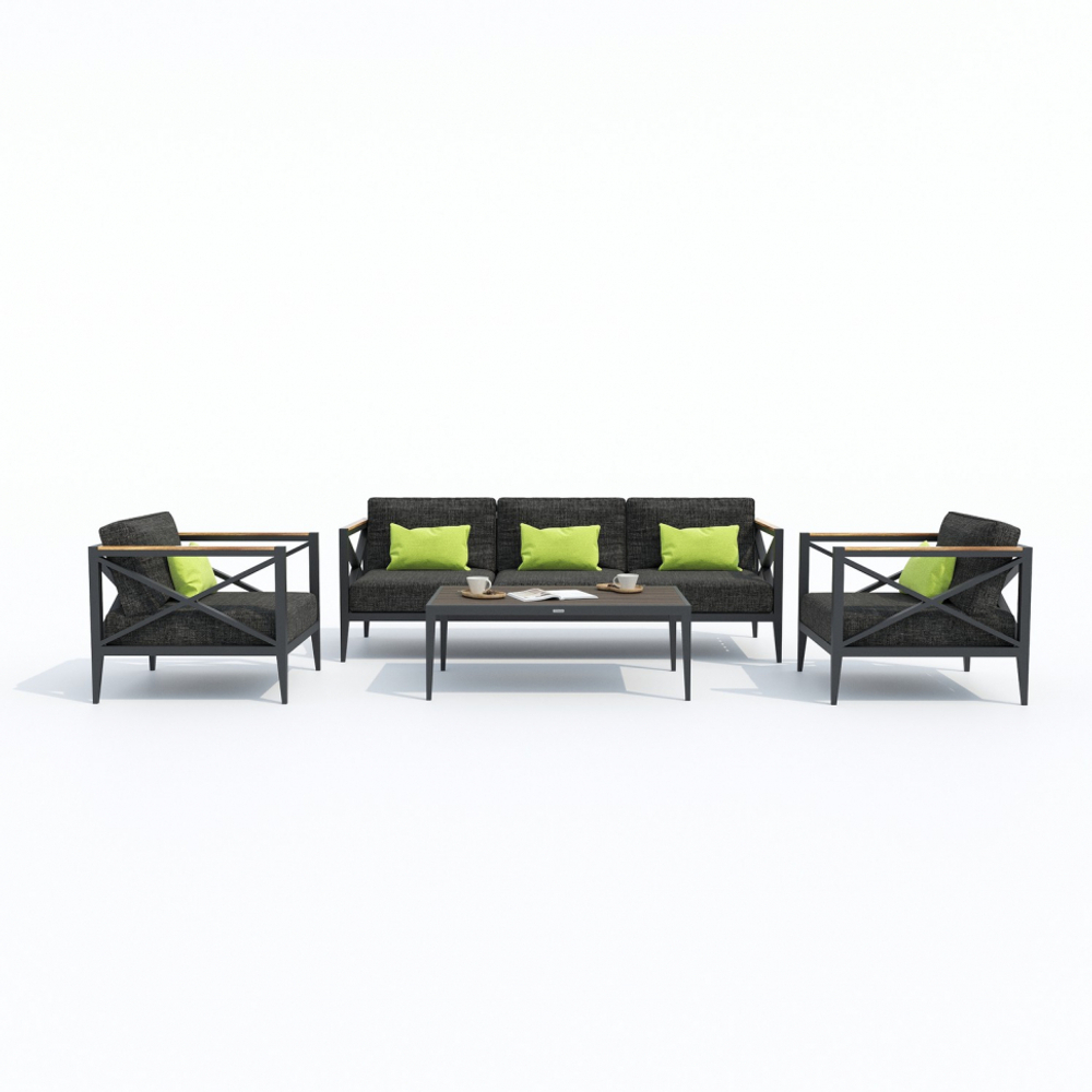 Лаунж зона Ideal Patio ВЕРИТА темно-серая - каркас карбон