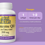 Natural Factors, коэнзим Q10, 200 мг, 60 капсул