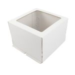 Кондитерская коробка для торта С ОКНОМ, 26.5х26.5х19 см, S-Chief, BFC-045