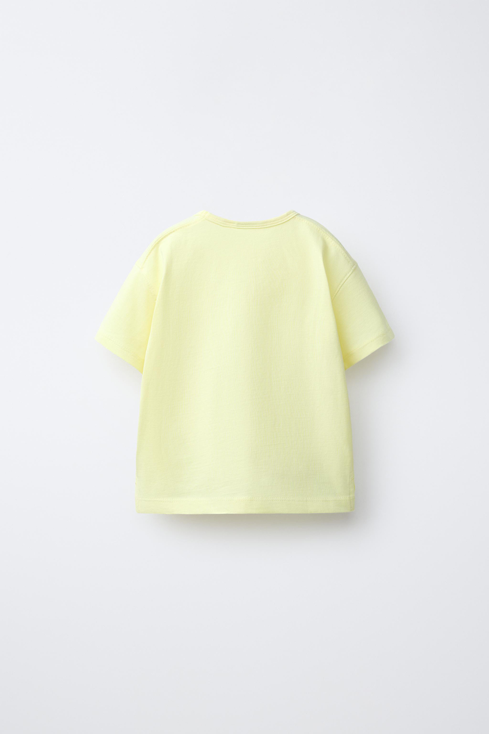 ZARA ОДНОТОННАЯ ФУТБОЛКА, ЖЕЛТЫЙ