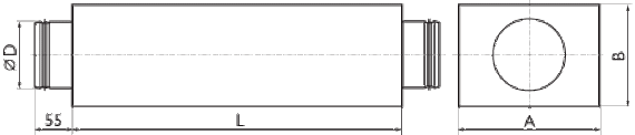 Provent KS 200/600 шумоглушитель прямоугольный