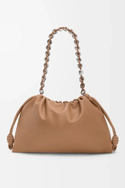 Loewe Большая сумка Flamenco из мягкой кожи ягненка наппа, мокко