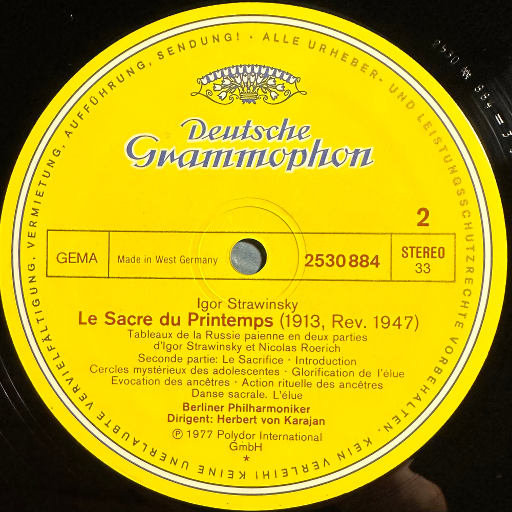 Игорь Стравинский - Весна священная (Германия 1977г.)