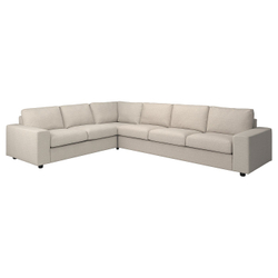 IKEA VIMLE  (ИКЕА ВИМЛЕ)  -  Чехол на угловой диван 5-местный - с широкими подлокотниками/Гуннаред бежевый