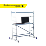 Новинка! Вышка тура профессиональная алюминиевая ALUMET серия ВТ6, БАЗА с площадкой, длина 1,6 м, ширина 0,6 м, рабочая высота 3,28 м ВТ61606020