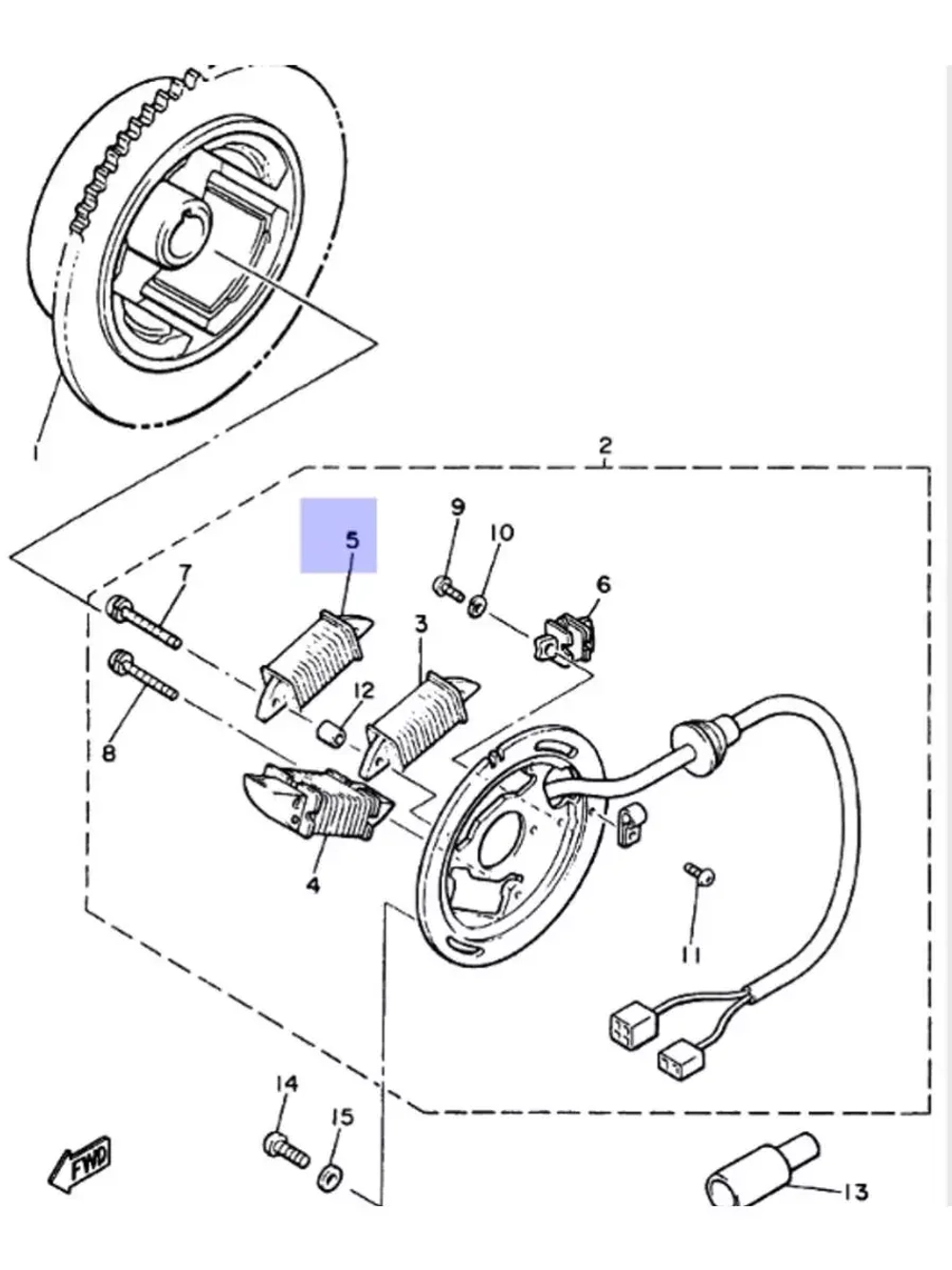 Катушка генератора Yamaha (81L81314M000)