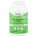 Vitacost, красный ферментированный рис и коэнзим Q10, 240 вегетарианских капсул