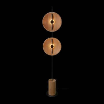 Торшер LED 10W 3000К 10451F чёрный/дерево Wood LOFT IT