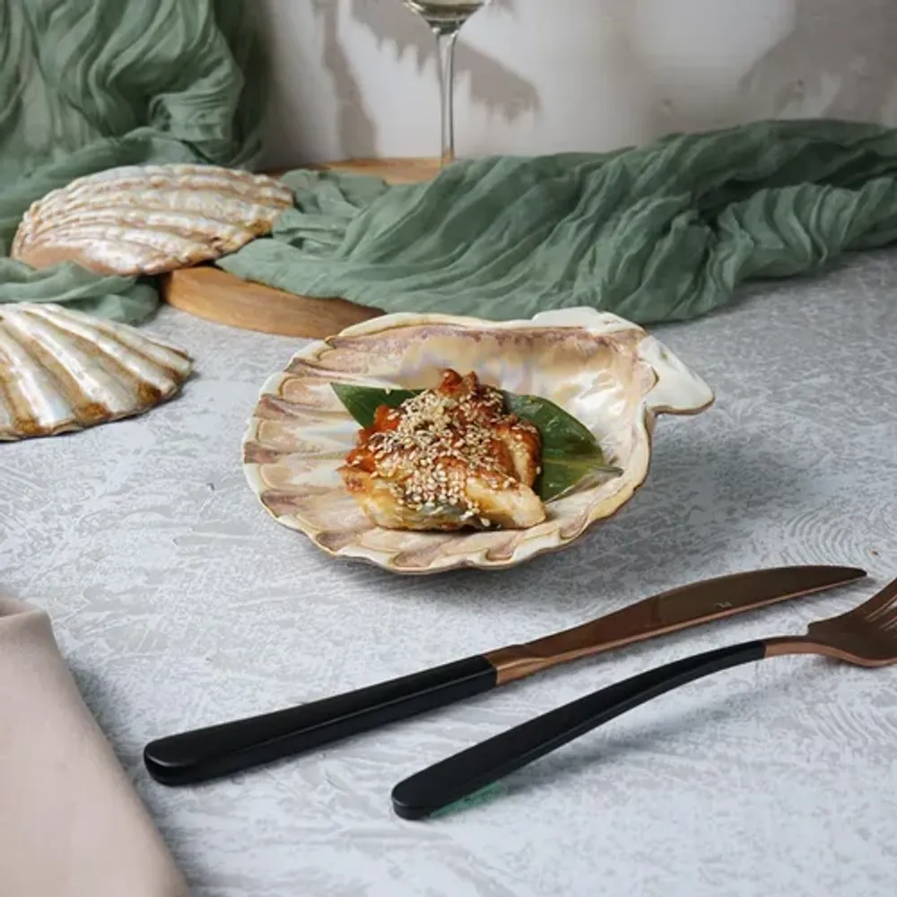 Блюдо для подачи 15*15 см h5,5 см 125 мл емкость для закусок Pearl Shell Frutti di Mare P.L. [1]