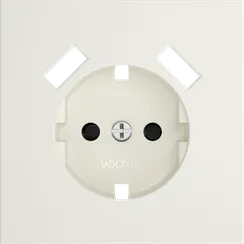 Накладка для розетки с заземлением и защитными шторками, с USB A+A Voltum S70 Хлопок VLS000913