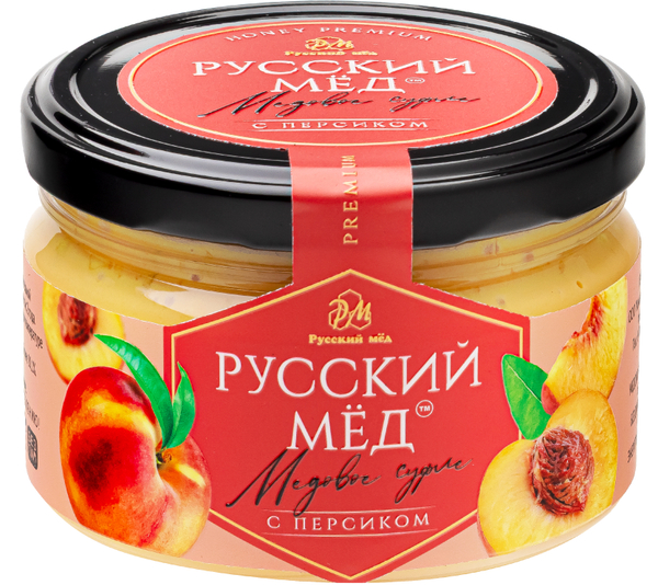 Медовое суфле с персиком Русский мёд 250 мл