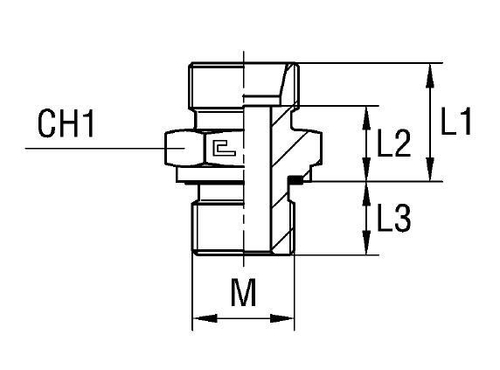Штуцер FE DL08 12x1.5 (корпус)
