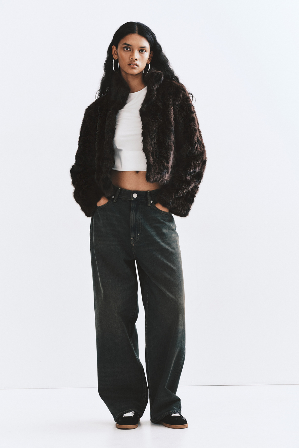 Короткая куртка из пушистой ткани - H&M