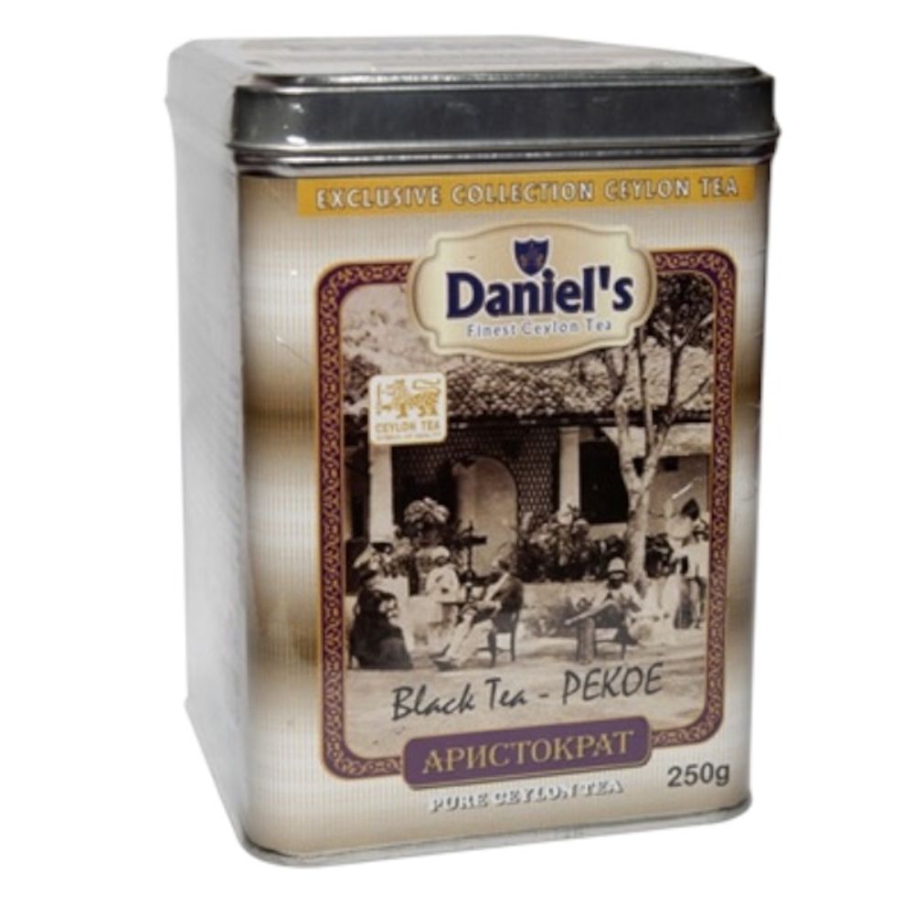 Ч/чай DANIEL'S ПЕКОЕ АРИСТОКРАТ ж/б  250г*24 шт/ящ