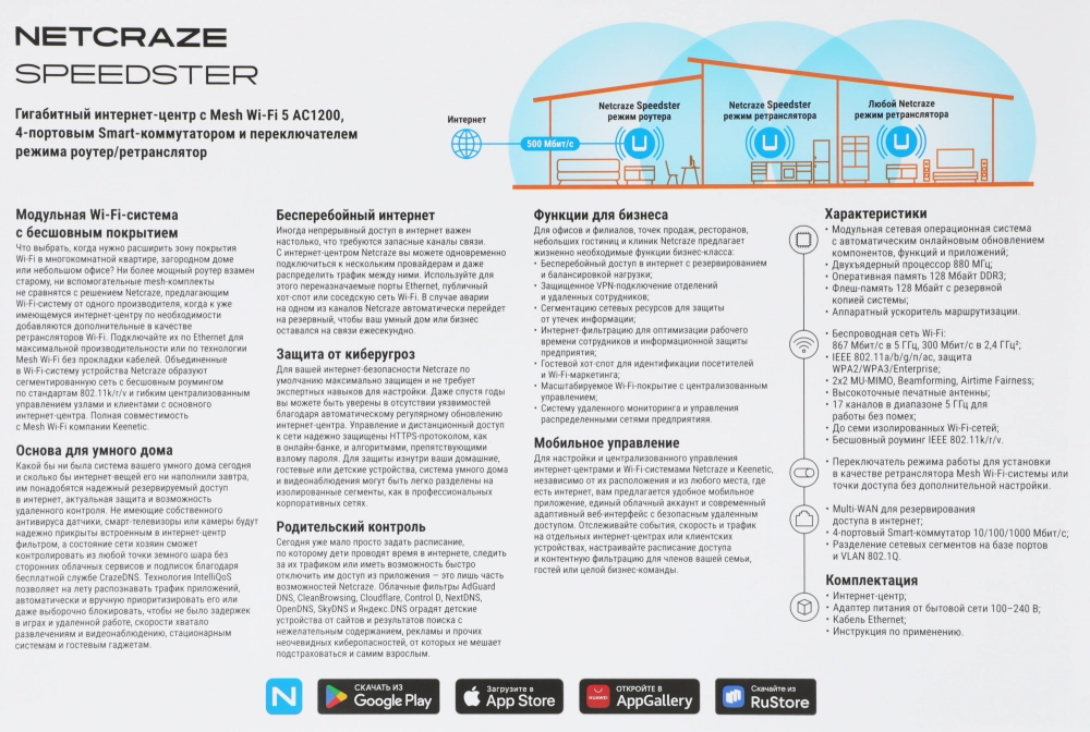 Роутер беспроводной Keenetic Netcraze Speedster